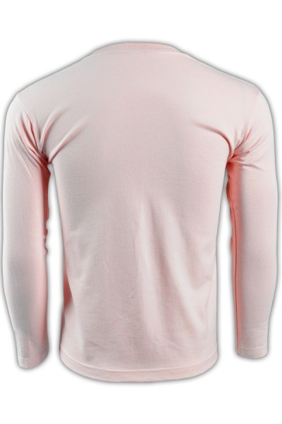 SKLST004 printstar light pink 132 long sleeved men' s T shirt 00101-LVC tailor make creative vim and vigor colourful plain color tee shirts long sleeved team group uniform shirts tshirts supplier company price front view